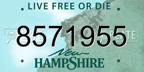 8571955 New Hampshire License Plate