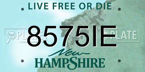 8575IE New Hampshire License Plate