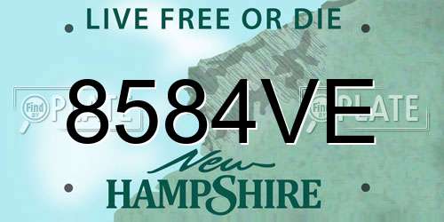 8584VE New Hampshire License Plate