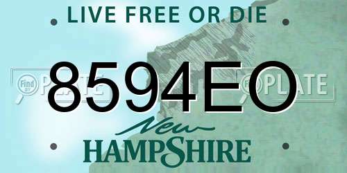 8594EO New Hampshire License Plate