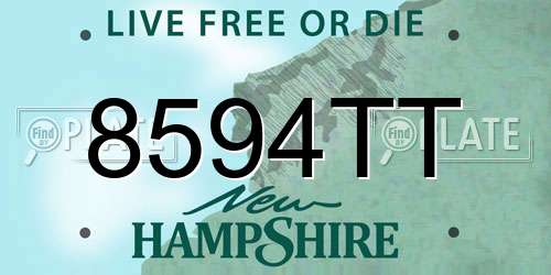 8594TT New Hampshire License Plate