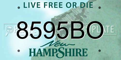 8595BO New Hampshire License Plate