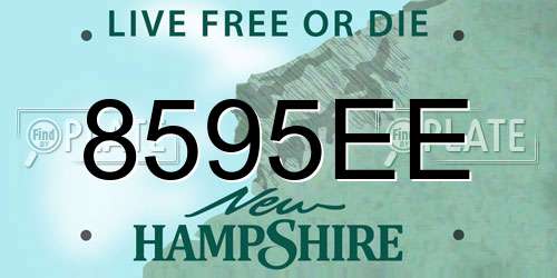 8595EE New Hampshire License Plate