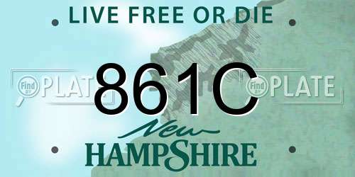 861C New Hampshire License Plate