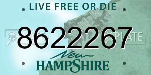 8622267 New Hampshire License Plate
