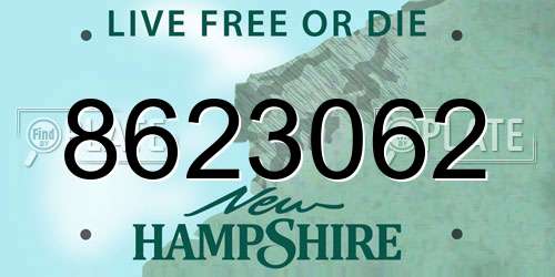 8623062 New Hampshire License Plate