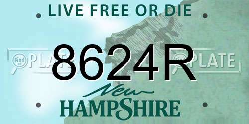 8624R New Hampshire License Plate