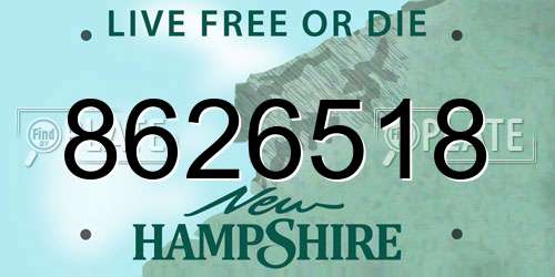 8626518 New Hampshire License Plate