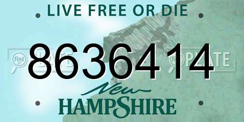 8636414 New Hampshire License Plate