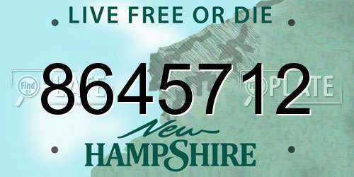8645712 New Hampshire License Plate