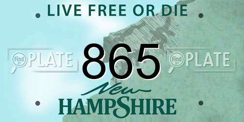 865 New Hampshire License Plate