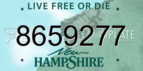 8659277 New Hampshire License Plate