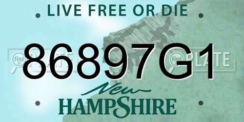 86897G1 New Hampshire License Plate