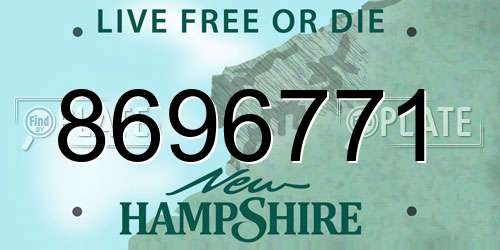 8696771 New Hampshire License Plate