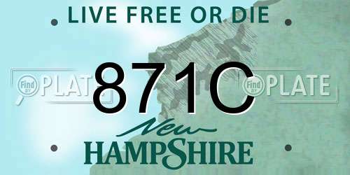 871C New Hampshire License Plate