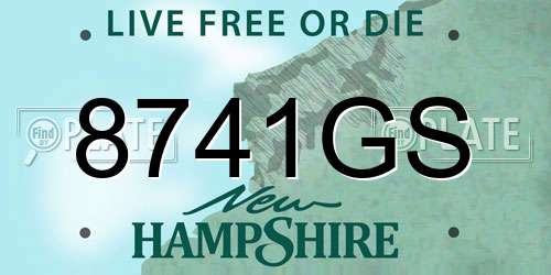 8741GS New Hampshire License Plate