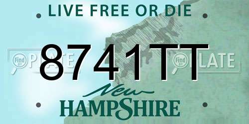 8741TT New Hampshire License Plate