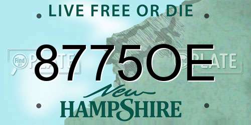 8775OE New Hampshire License Plate