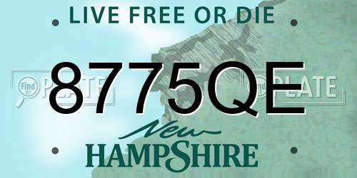 8775QE New Hampshire License Plate