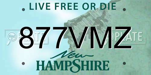 877VMZ New Hampshire License Plate