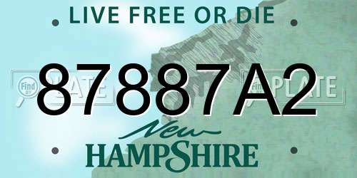 87887A2 New Hampshire License Plate