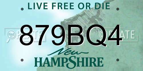 879BQ4 New Hampshire License Plate