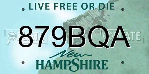 879BQA New Hampshire License Plate