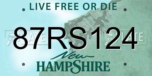 87RS124 New Hampshire License Plate