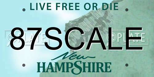87SCALE New Hampshire License Plate