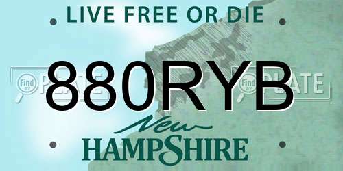 880RYB New Hampshire License Plate