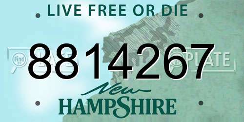 8814267 New Hampshire License Plate