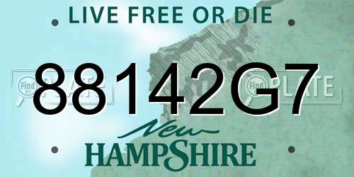 88142G7 New Hampshire License Plate