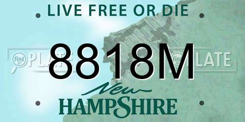 8818M New Hampshire License Plate