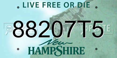 88207T5 New Hampshire License Plate