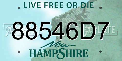 88546D7 New Hampshire License Plate