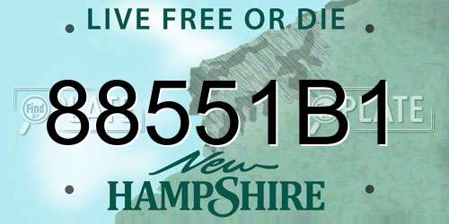 88551B1 New Hampshire License Plate