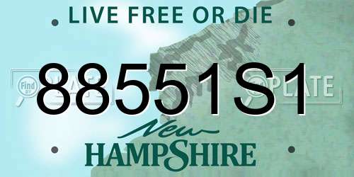 88551S1 New Hampshire License Plate