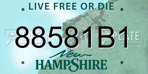 88581B1 New Hampshire License Plate
