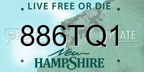 886TQ1 New Hampshire License Plate