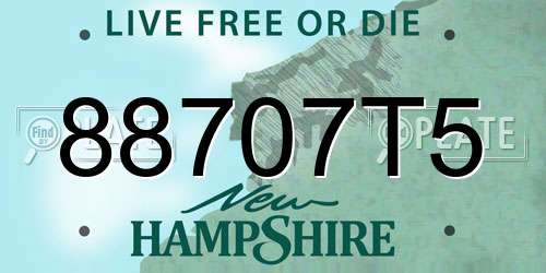 88707T5 New Hampshire License Plate