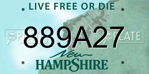 889A27 New Hampshire License Plate