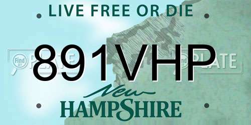 891VHP New Hampshire License Plate