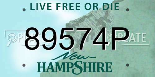 89574P New Hampshire License Plate
