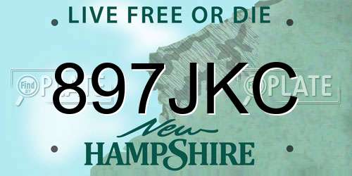 897JKC New Hampshire License Plate