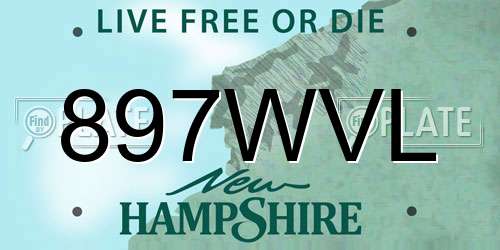 897WVL New Hampshire License Plate