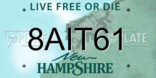 8AIT61 New Hampshire License Plate