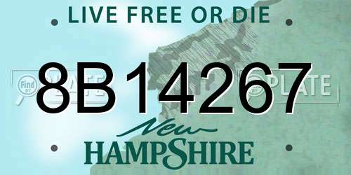 8B14267 New Hampshire License Plate