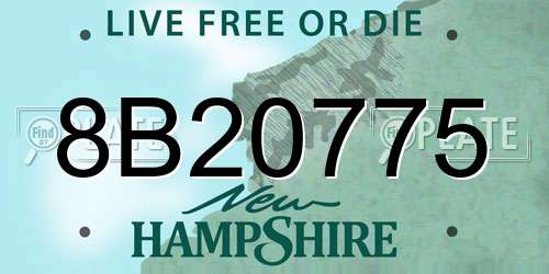 8B20775 New Hampshire License Plate