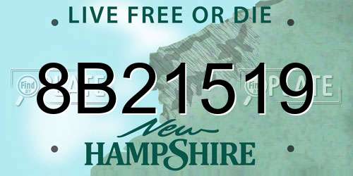 8B21519 New Hampshire License Plate