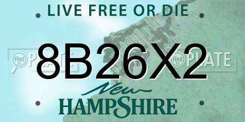 8B26X2 New Hampshire License Plate